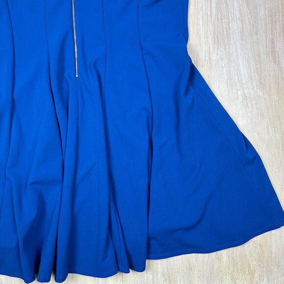 Lane Bryant Royal Blue Off Shoulder Strappy Fit & Flare Sweetheart Neck Dress 24 - Picture 9 of 15